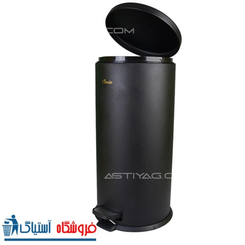 سطل زباله استیل 30لیتری پدالدارمشکی